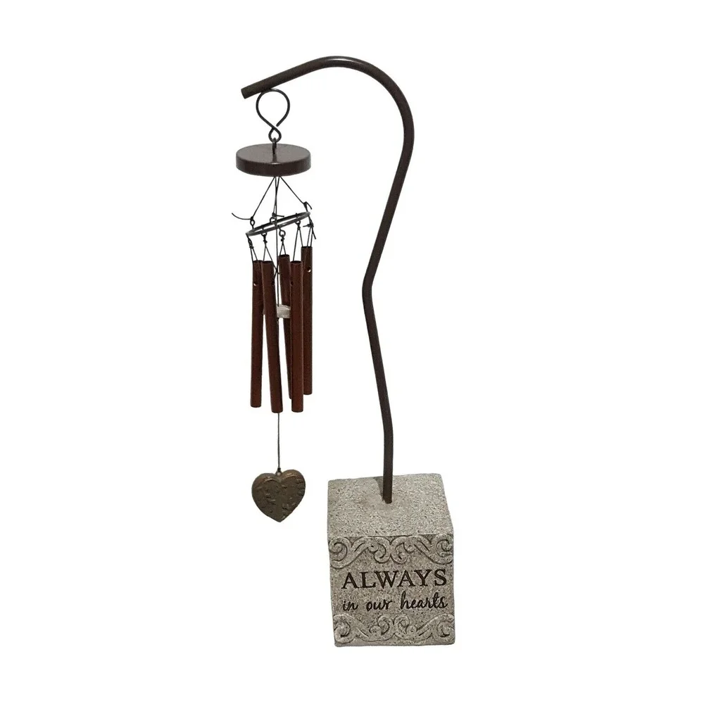 Pet Memorial Wind Chimes Gray Dog Cat Loss Sympathy Remembrance Gift Outdoor